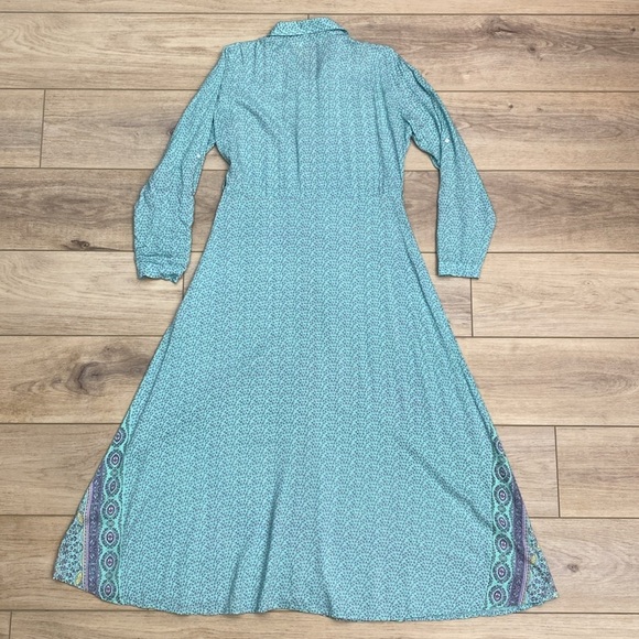 Sea Lustre Boho Shirt Maxi Dress‎ Coastal Cowgirl Coverup full Button - Picture 7 of 15